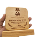 Wooden Desk Plaque – Custom Logo & Message