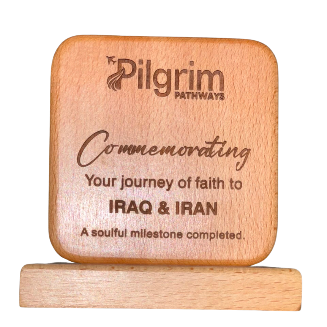 Wooden Desk Plaque – Custom Logo & Message