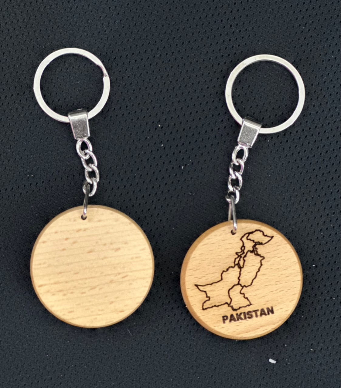 Personalized Wooden Key Rings – Custom Logo & Name | Pack of 5