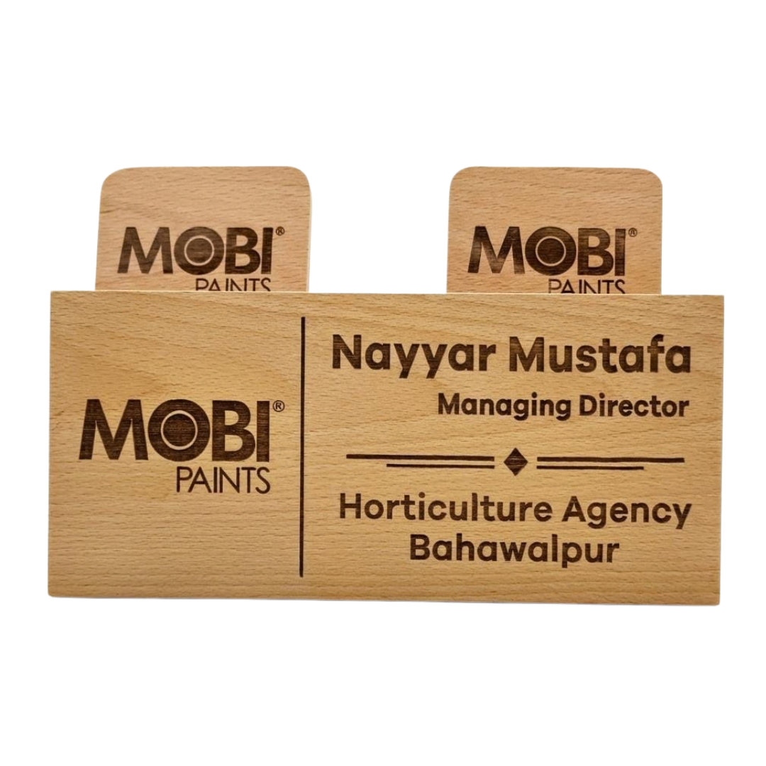 Wooden Table Calendar – Custom Name & Logo