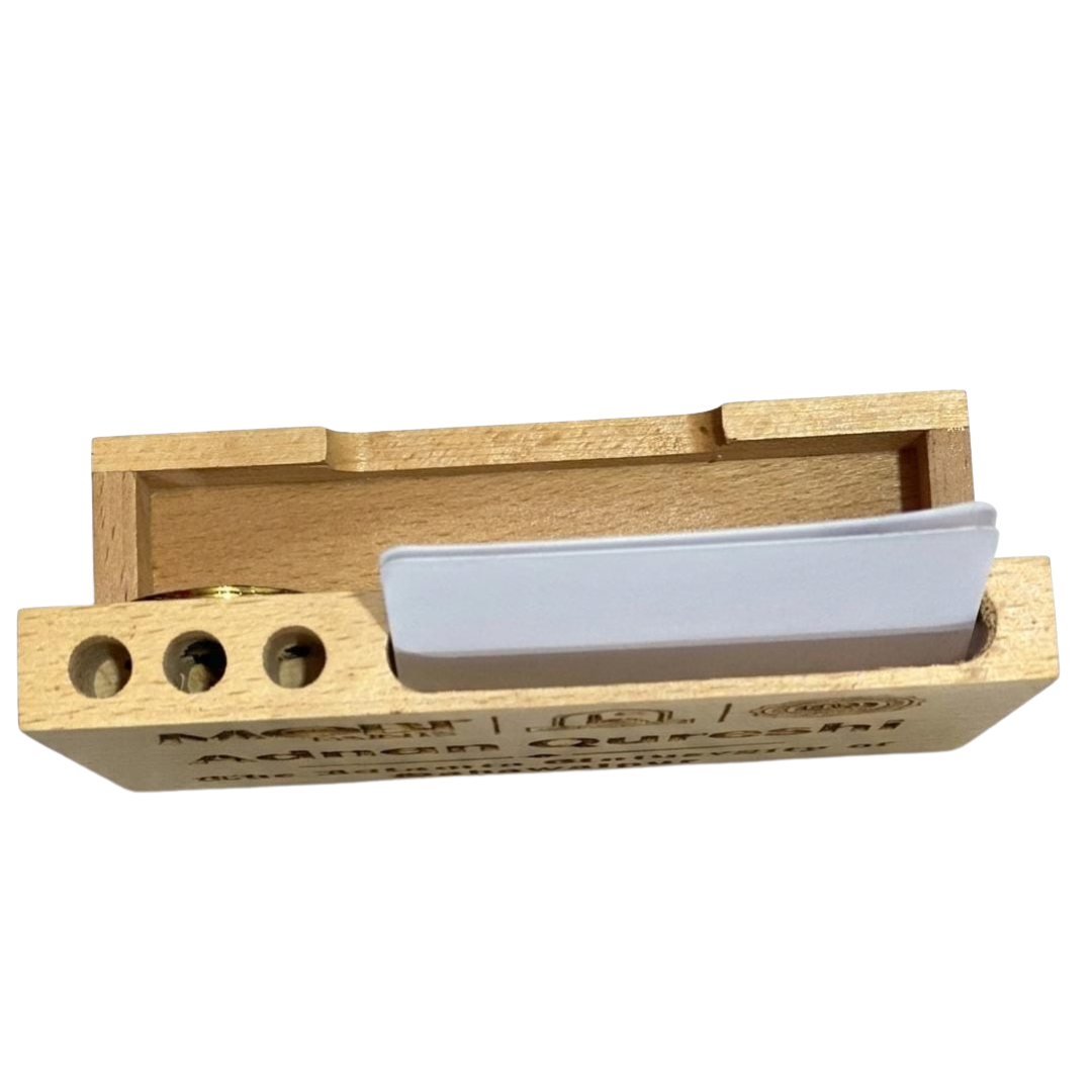 Wooden Table Calendar – Custom Name & Logo